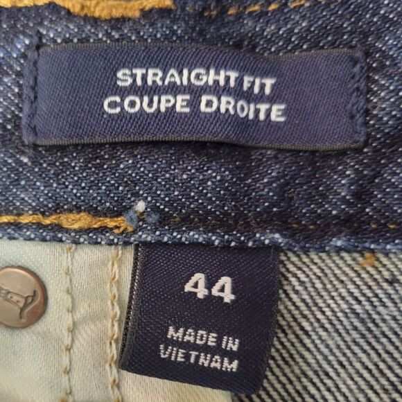 Lands' End Men's Jeans Size 44 Square Rigger Straight Fit Dark Blue‎ Denim - Picture 6 of 9